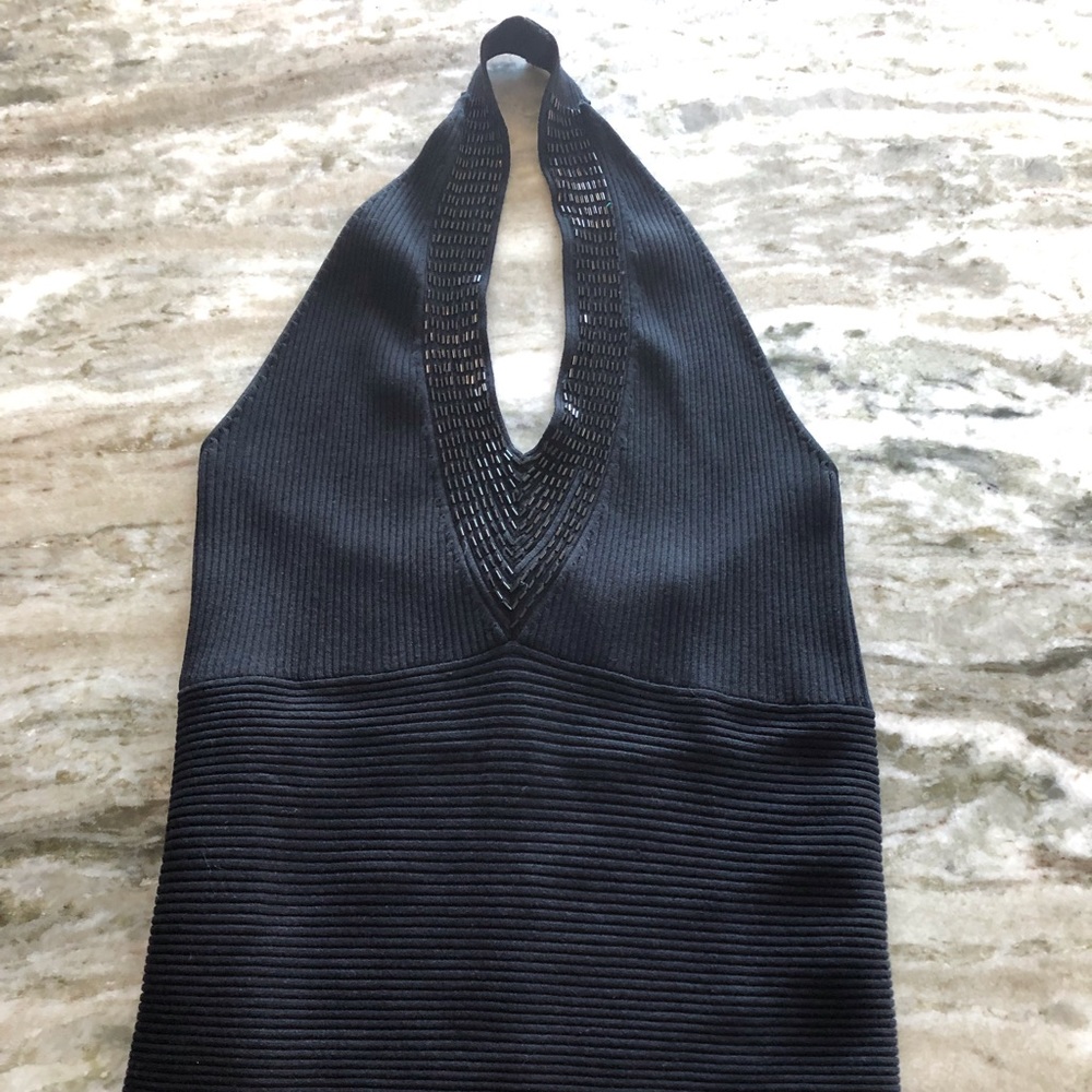 White House Black Market Silk blend Halter Top